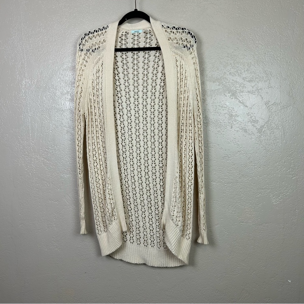 Kimchi Blue Cream Open-Knit‎ Cardigan
